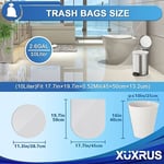 XUXRUS 10l Pedal Bin Liners 200 Counts Small Clear Plastic Bin Bags Strong Trash