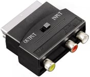 Scart To RCA Composite And LR Audio Adaptor, TV, Television, Input/Output Switch