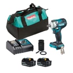 Makita DTW300RFX-2 18v Brushless Scaffolders Impact Wrench Kit (2x3Ah)