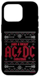 Coque pour iPhone 16 Pro AC/DC Have A Rockin' Christmas Rouge et Gris