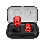 [Bluetooth 5.0] True Wireless Sport Earbuds HiFi Stereo Earphone Touch Control Auto Pairing Headphones with Mic,Red