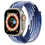 Punottu Solo Loop Apple Watch -ranneke 40mm 44mm 49mm 45mm 41mm 38mm 42mm Elastinen iWatch-ranneke sarjoille 9 8 7 se Ultra 2 Blueberry S-koko