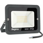 Spot LED extérieur 30W, éclairage de sécurité extérieur super brillant 5000LM, lumière blanche froide IP66 6000K, spot LED pour garage, jardin,