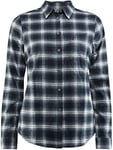 Fjallraven Women's Övik Flannel W Long Sleeved T shirt, Blue, M UK