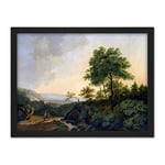 Artery8 Francois Roos View In The Harz Mountains Painting Artwork Framed Wall Art Print 18X24 Inch