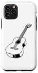 Coque pour iPhone 11 Pro Conception réaliste guitare acoustique pour les guitaristes