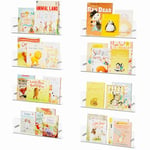 Lifewit Bibliothèque de Chambre d'enfant, Lot de 8 étagères Flottantes de 39 cm, Support en Plastique Transparent pour Magazines/Photos pour la Décoration de la Chambre d'enfant et du Salon