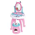 Smoby - Gabby - Coiffeuse 2 en 1 - Tabouret + 12 Accessoires Factices Inclus - Miroir Orientable - Dès 3 Ans - 7600320254