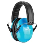 Procase Casque Anti Bruit Enfant, Casque Pliable Réglable Confortable, avec Une Atténuation de SNR 34dB, Serre-tête Souple pour Milieu Bruyant ou Stressant-Bleu