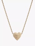 Tutti & Co Embrace Textured Heart Chain Necklace