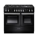 Rangemaster PROPL100FXDFFGB/C Professional +100 FX 100cm Gloss Black Dual Fuel Range Cooker