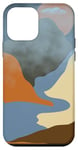 Coque pour iPhone 12 mini Sunset Mountains compatible avec MagSafe Colorblock