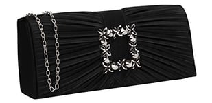 SwankySwans Women's Chloe Clutch Bag, Black, M UK