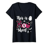 Womens This Is Boo Sheet Halloween Ghost Costumes Men Women Couples V-Neck T-Shirt