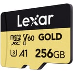 Lexar 256GB Professional GOLD UHS-II microSDXC Memory Card