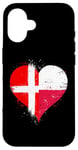 iPhone 16 Half Polish Half Danish A Cool Heart Flag for Poland Denmark Case