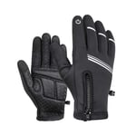 Gants Moto Gants Hiver Homme Moto Vélo Gants pour Hommes Vélo Gants Hommes Main Gants pour Hommes pour Vélo Équitation Mens Gants Écran Tactile Black A,2XL