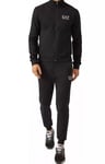 New Mens EA7 Emporio Armani 3ZPV51 PJ05Z Cotton Full Tracksuit Black Size XL