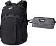 Dakine Backpack Campus M 25L Liter Black + Accessory Case Carbon