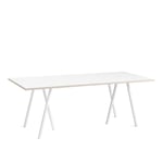 HAY - Loop Stand Table - White - 200 x 92,5 cm - Matbord - Leif Jørgensen - Vit - Metall/Trä