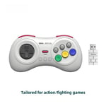 Manette De Jeu Sans Fil 2.4g Md Mini M30 8bitdo Pour Switch Sega Sega White Color Produit Pour Machines De Jeu