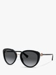 BVLGARI BV8226B Women's Oval Sunglasses, Black