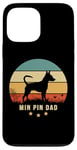 iPhone 13 Pro Max MIN PIN DAD retro sunset Design with Miniature Pinscher Case