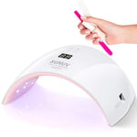 SUNUV Sèche-ongles LED UV, lampe pour ongles en gel, lampe à ongles UV LED, minuterie 30s/60s, capteur infrarouge, écran LCD, convient pour tous les types de gel, pour manucure/pédicure, nail art à la