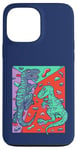 Coque pour iPhone 13 Pro Max T-Rex Rock Climbing Dino Bouldering