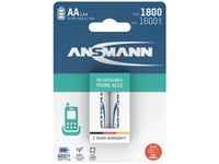 Ansmann 1312-0038 Uppladdningsbart Aa-Batteri Nimh 1600 Mah 1,2 V 1,2 V 2 St