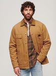 Superdry Surplus Four Pocket Chore Jacket - Brown, Brown, Size S, Men