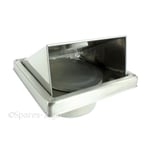 Stainless Steel Cooker Hood Extractor Outside Wall Air Vent Cowled Hood 125mm 5"