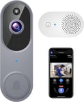 guggre 1080p Wireless Video Doorbell with Indoor Ring Chime, 3.4*4.5*13.7 CM 