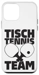 Coque pour iPhone 12 mini Équipe de tennis de table avec inscription en allemand et raquette de tennis de table