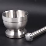 Stainless Steel Mortar And Pestle Mixing Grinding Bowl Set Kitchen Garlic SG