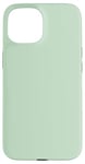 Coque pour iPhone 15 Couleur menthe vert clair simple