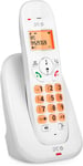 Kairo - Téléphone Fixe sans Fil, Touches et écran éclairés, Identification de l'appelant, Volume Extra, compatibilité Gap, Mode écho, Blocage d'appel, Mains Libres, répertoire 30 Contacts Blanc