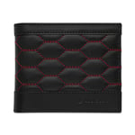 Audi collection 3152201200, Cuir pour Hommes Protection RFID Portefeuille, Noir/Rouge Unisex