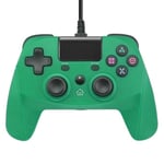 Manette de jeu universelle avec câble pour PS4 PS3 PC - Vert - Compatible avec tous les boutons et fonctions