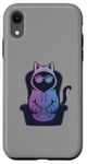 Coque pour iPhone XR Funny Gamer Cat Cool Jeu vidéo Kitty Funny Gaming Cat Meme