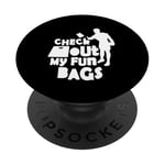 Check Out My Fun Bags Jeu de lancer de cornhole PopSockets PopGrip Adhésif