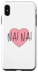 Coque pour iPhone XS Max Cœur rose Nai Nai Grandmother Nai Grandmother Rose