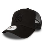 New Era New York Yankees A Frame Adjustable Trucker Cap Clean One Size Black / B