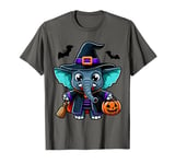 Scary Halloween Elephant Witch Hat Costume Spooky Season T-Shirt