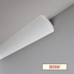 DECOSA Moulure B9 - polystyrène - blanc - 55 x 55 mm - long. 2 m - 5 pces (=10 m) - blanc