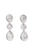 Pre-loved Tiffany & Co. Pear and Brilliant Cut Diamond Platinum Elsa Peretti Drop Earrings