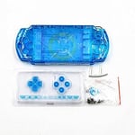 Coque de rechange pour console Sony PSP 2000 2001 2002 2003 2004 avec bouton Bleu clair