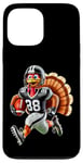 Coque pour iPhone 13 Pro Max Action de grâce drôle - Turquie jouant au football