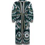 Charlough Print L/Slv Caftan - Green