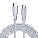 VOLTME USB C to USB C Cable, 60W USB C Charger Cable (6ft/1.8m), Type C Charging Cable Fast Charge for iPad Mini 6, iPad Pro 2020, iPad Air 4, MacBook Pro 2020, Galaxy S21, Switch, Pixel, LG, Grey